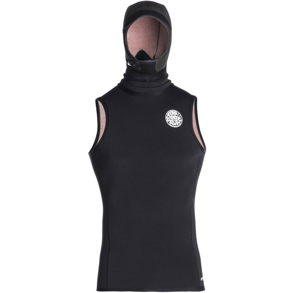 2026 Rip Curl Mens Flashbomb E6 0.5mm Hooded Vest WVEYBF - Black